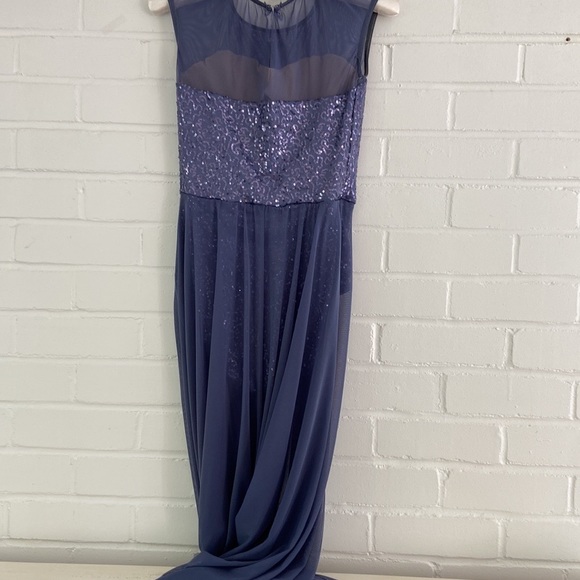 Sequin Leotard Dress ~ Performance Dress ~ Full Length Sequin Dance Dress - Picture 3 of 15